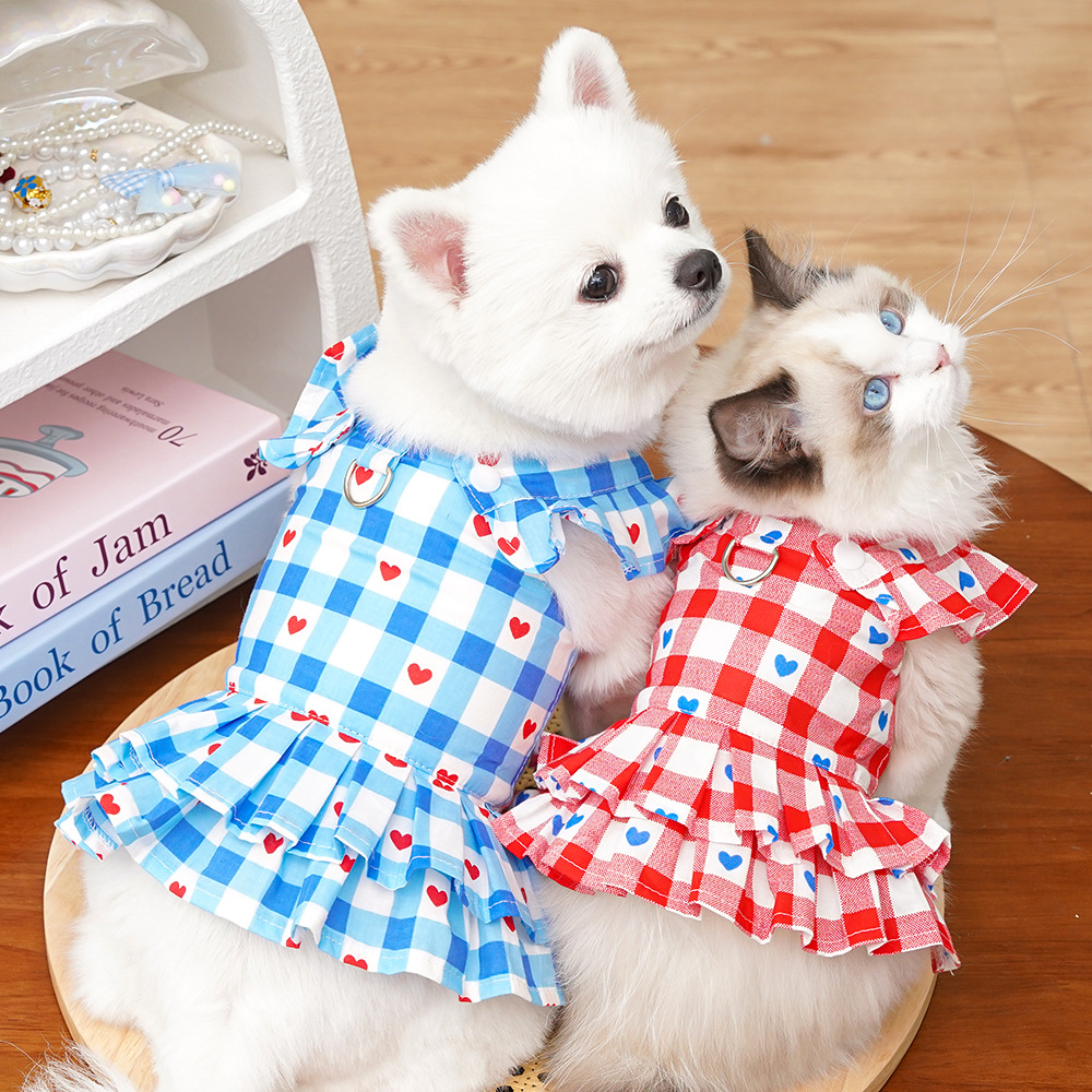 Princesa de viento ropa de perro tracción cinturón de gato vestido de gato vestido de peluche mascota corky artículos de perro