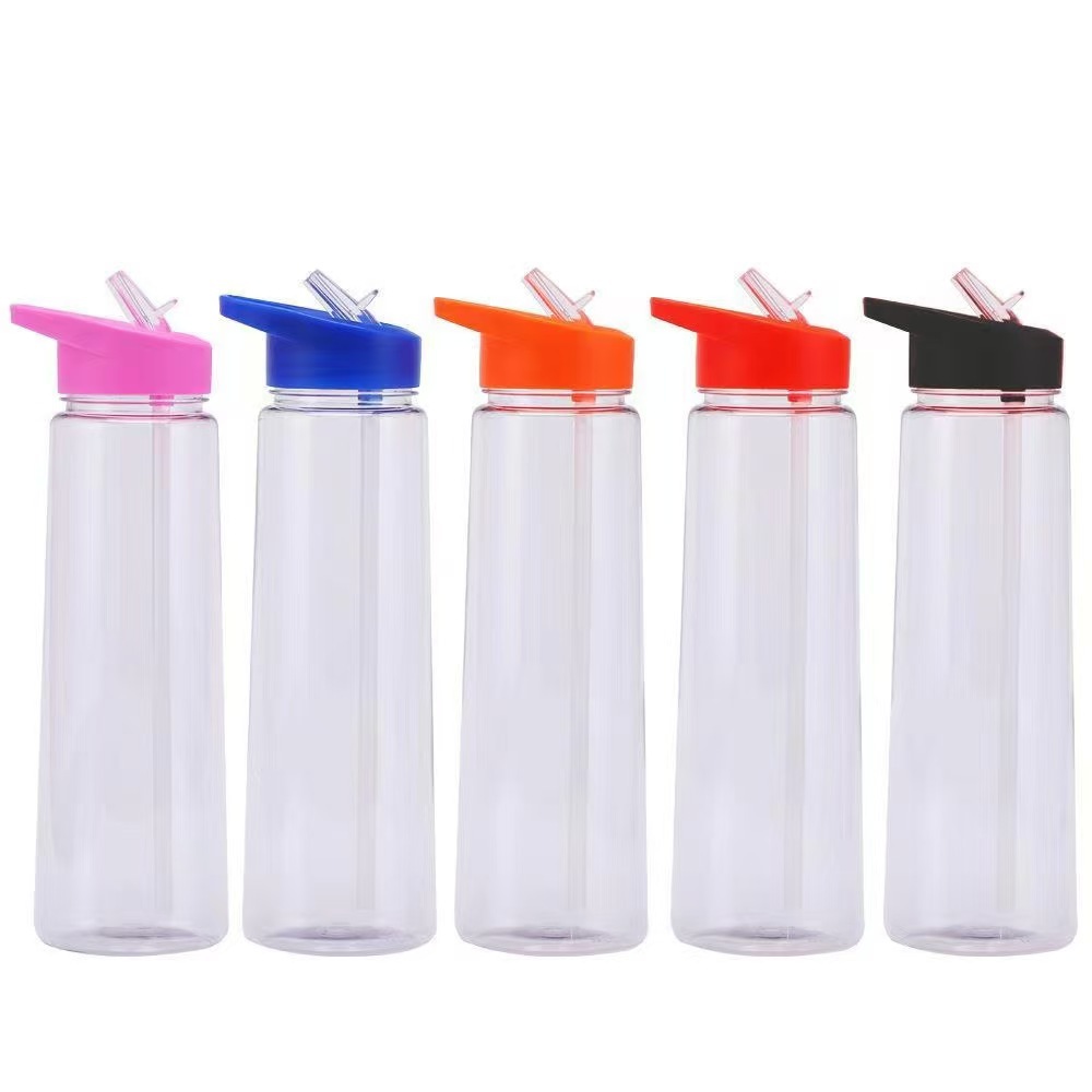 Ventas transfronterizas calientes nuevos materiales de protección ambiental coreanos hervidores deportivos al aire libre tazas de agua de plástico tazas de paja de plástico al por mayor