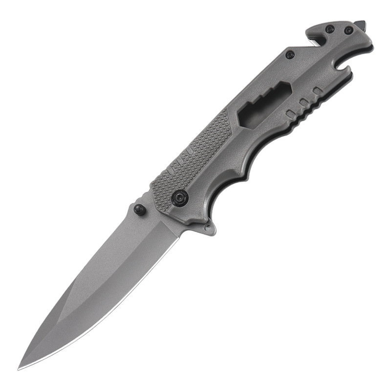 Cuchillo para exteriores de acero inoxidable Cuchillo plegable de autodefensa multiusos de alta dureza Cuchillo portátil de supervivencia de campamento Cuchillo plegable de bolsillo