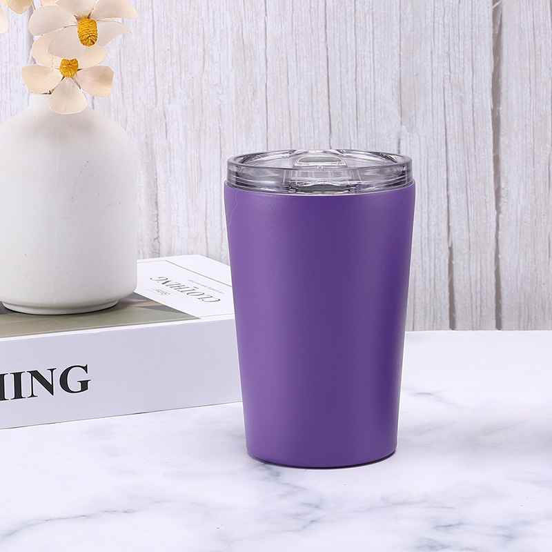 Taza de automóvil nueva transfronteriza Taza de vacío de acero inoxidable para automóvil Taza de automóvil rociada Taza de hielo fría Taza de regalo