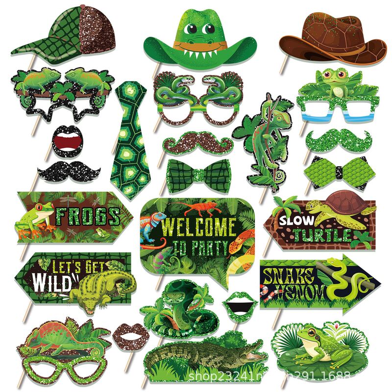PZ310 25 wild animals crocodile frog harvest festival party props props supplies Photo Channel