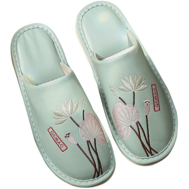 Новые кожаные тапочки для женщин Весна и осень дом четыре сезона Пара Крытый домашний пол Тапочки в японском стиле для мужчин Оптовая Продажа с фабрики