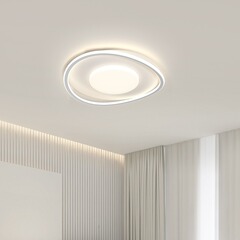 奶油風極簡客廳主燈2024新款雲朵吸頂燈智能護眼燈具組合全屋套餐