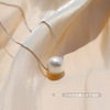 Jewelry, necklace from pearl, brand fashionable accessory, silver 925 sample, light luxury style, simple and elegant design