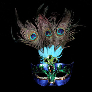 Peacock Feather Mask Christmas Halloween Mask Fashion Masquerade Birthday Party Supplies Toys Wholesale