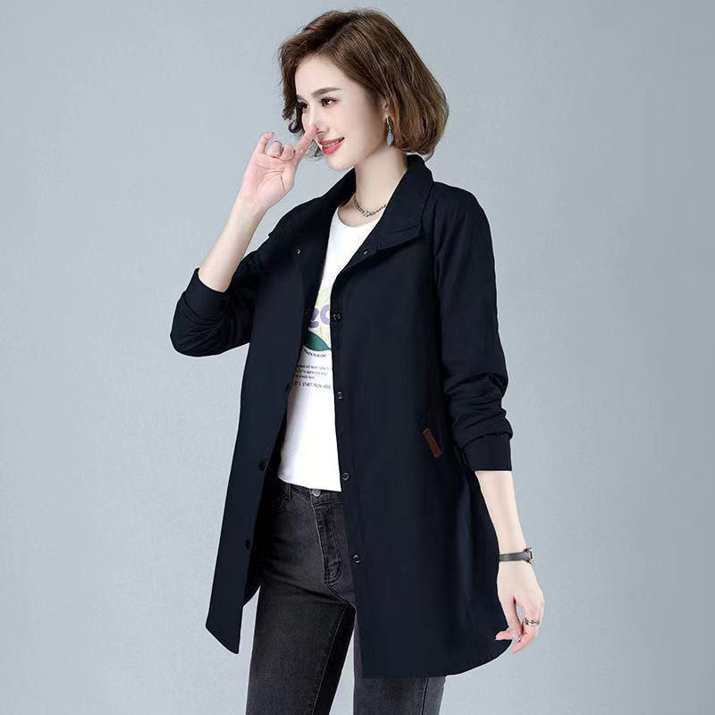 【300斤の大きいサイズの婦人服】【サイズは十分大きい】秋冬のシャツの風衣の女性の中の長いタイプのお母さんの服のコート|undefined