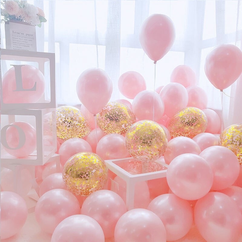 ネット赤誕生日風船結婚式結婚シーン配置二重レトロピンク風船装飾パーティーアーチ|undefined