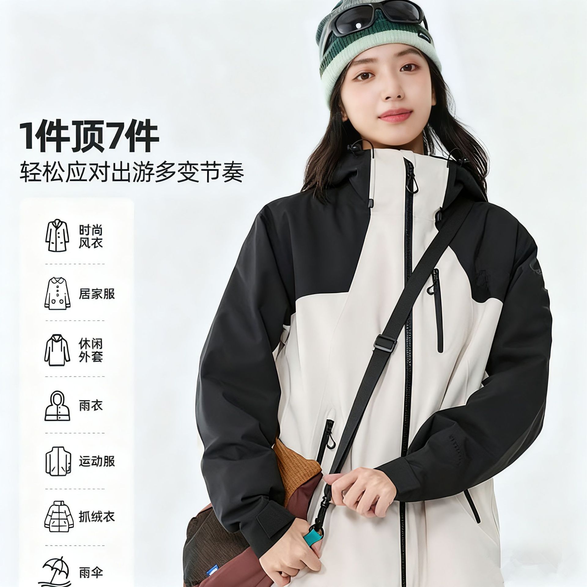 Luo Duo's Same Style Assault Jacket Three-In-One Men's and Women's Water-Repellent Travel Jacket Men's Detachable Warm Mountaineering Jacket Men's