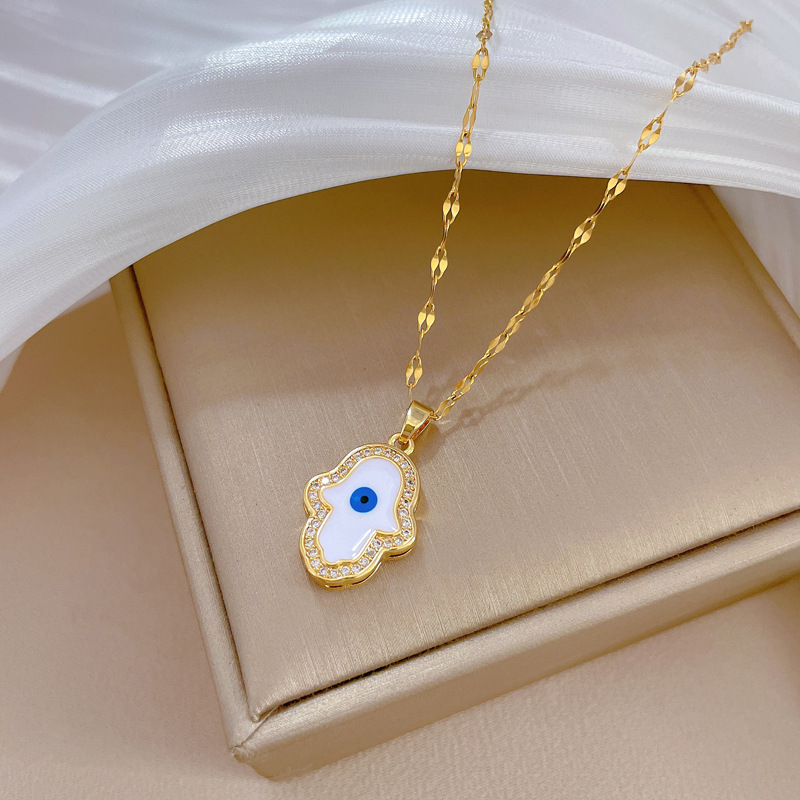 Collier ras du cou femme avec micro diamants style élégant_voghion.com