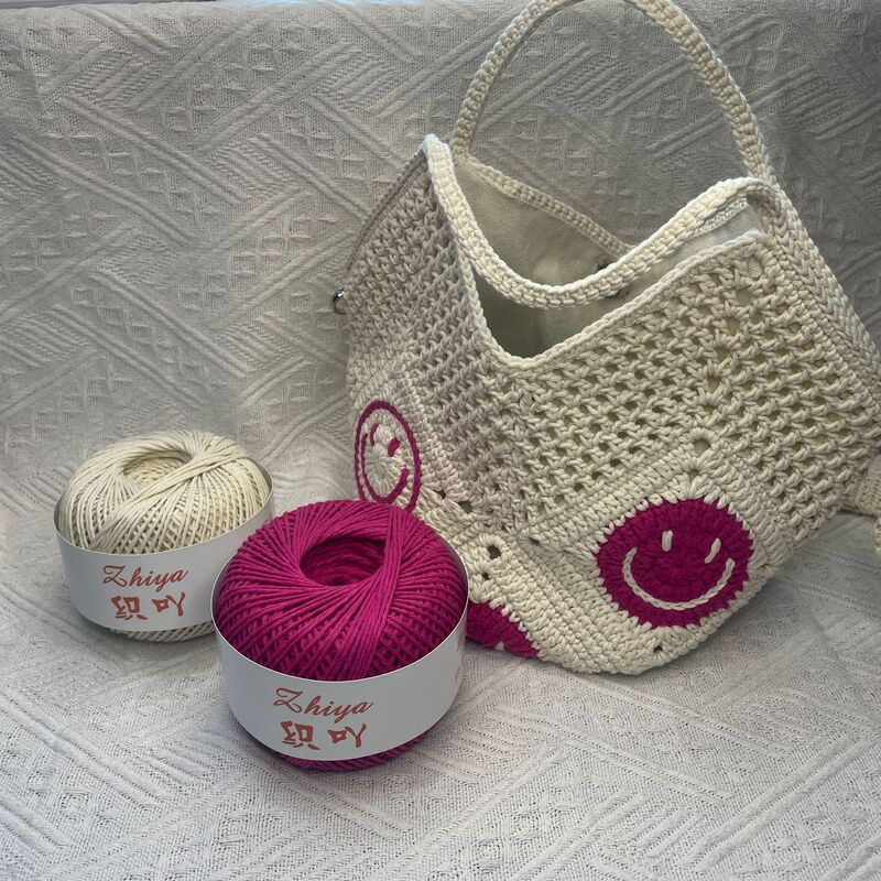 Weaving acridine hook wrapping thread 8 strands 1MM cotton and linen thread tablecloth coaster sofa towel thread color plant active dyeing