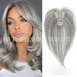 European and American wig piece female head eight-character bangs cover white hair thin invisible natural fluffy additional bangs replacement piece
