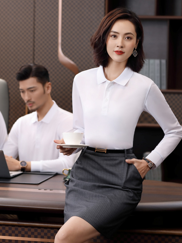 Camisetas POLO de manga larga para trabajo en otoño e invierno, uniformes personalizados para grupos de empleados, ropa de trabajo, camisetas publicitarias personalizadas con LOGO impreso.