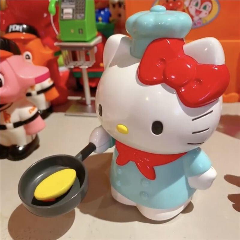 HelloKitty中古厨师凯蒂猫煎蛋玩偶三俪鸥颠锅玩具公仔送礼物情侣|undefined