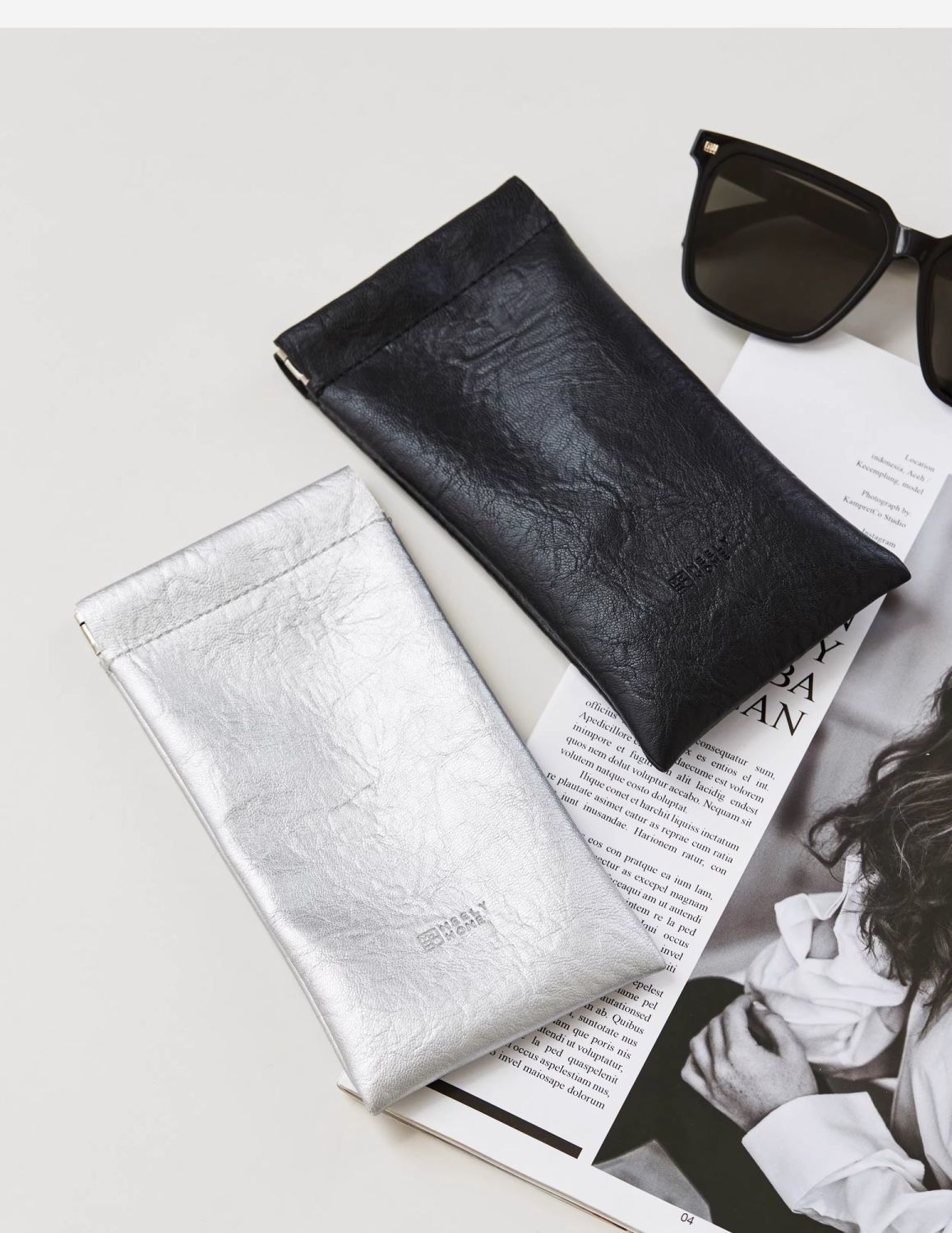 Solid Color Pattern Unisex Gender Casual, Elegant, Streetwear Style Casual Elegant Streetwear Solid Color Glasses Pouch