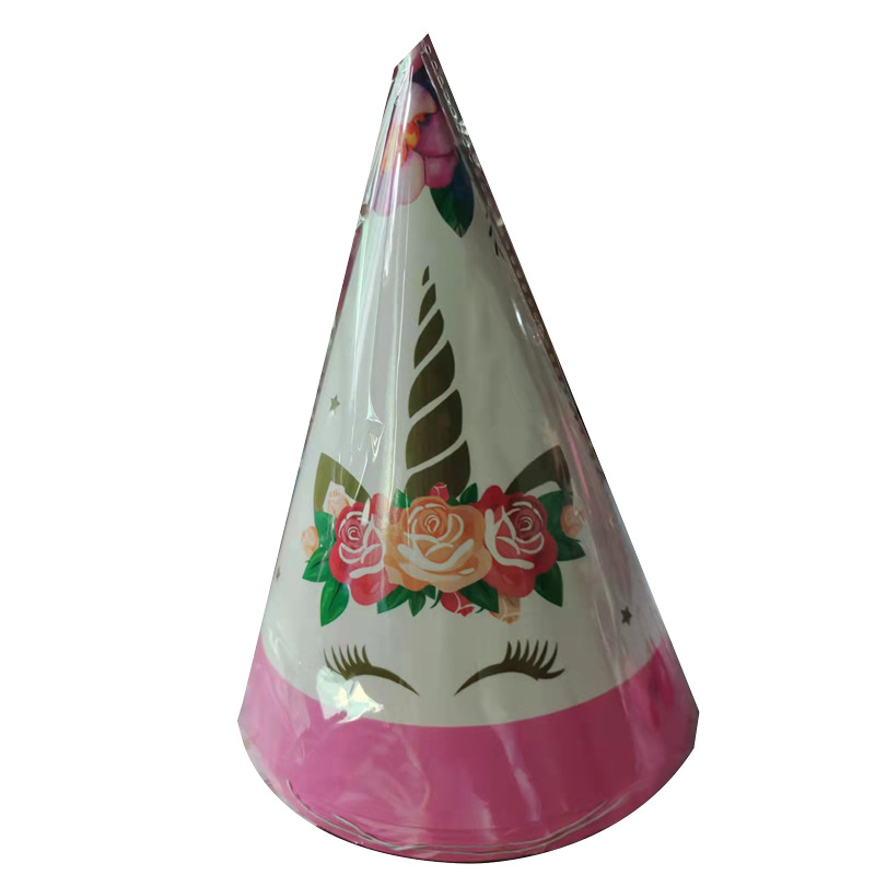 Flor unicornio Rosa plato de papel cuchillo tenedor cuchara cumpleaños mantel los niños decoración del partido suministros