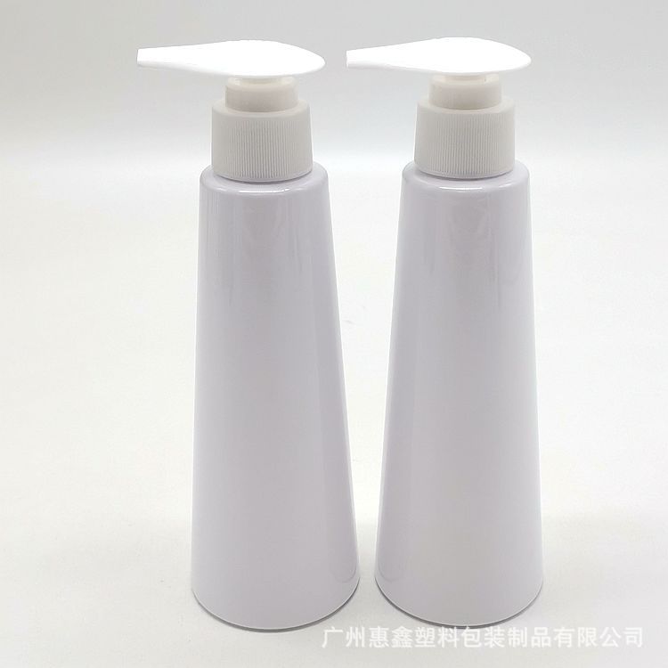 200ml平肩锥形pet乳液瓶身体乳液按压洗发素瓶化装品包材塑料瓶