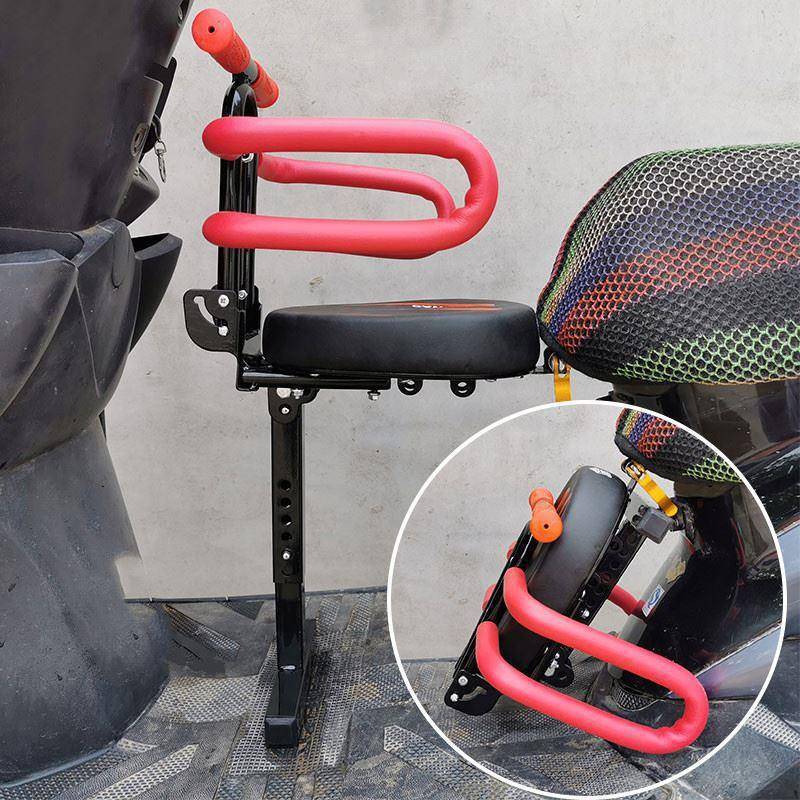 Asiento de coche eléctrico para niños delantero plegable de batería scooter para niños pequeños seguridad para bebés pequeños universales image 11