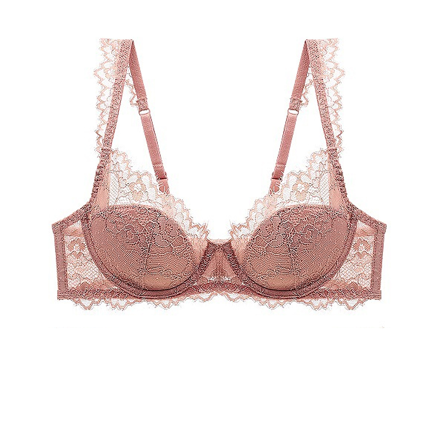 Ropa interior de encaje sexy transfronteriza estilo fino conjunto de sujetador rojo recogido año natal sujetador puro francés bragas mujeres