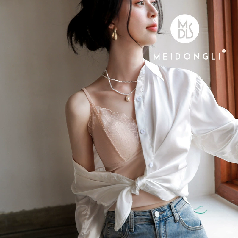 Летнее кружевное sexy нескользящее тонкое защитное нижнее белье, белье, красивая спина, клипсы в комплекте
