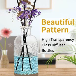 Transparent Ins-Style Decorative Vase Set with a Vintage High-End Feel, Including Small Vases, Retro Glass Vases, Aromatherapy Bottles, and Wine Bottles