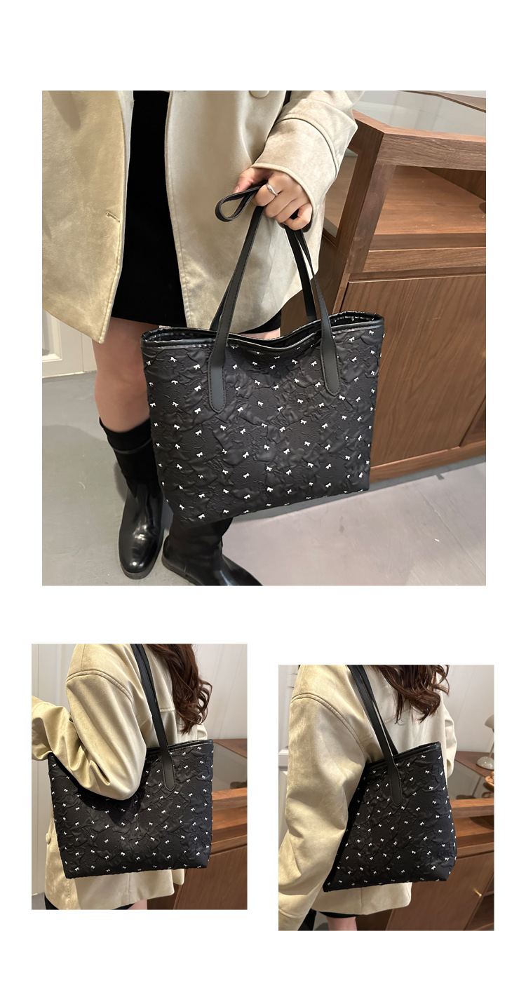 Borsa a spalla da donna stile coreano con fiocco per l'inverno_voghion.com