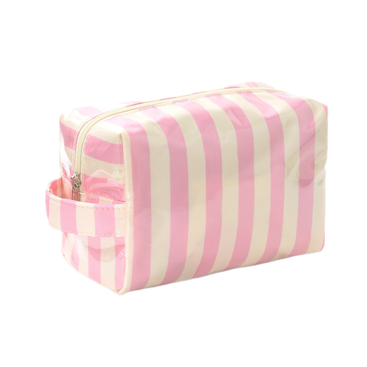 Nuevo viaje transfronterizo de gran capacidad bolsa de maquillaje de PVC para productos de cuidado de la piel acabado de diseño portátil lápiz labial bolsa de almacenamiento