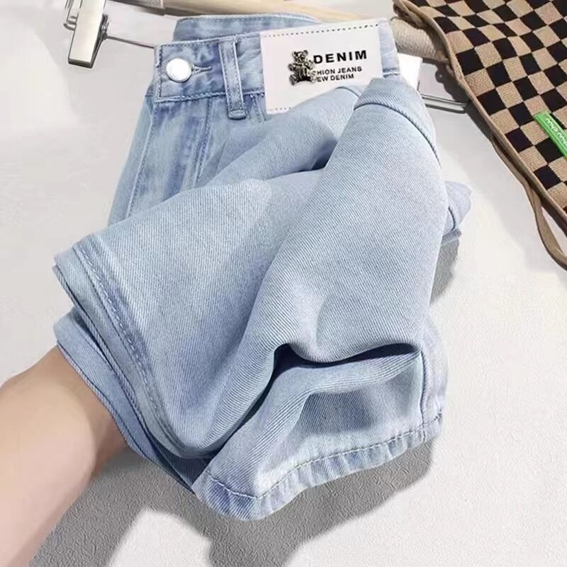 Lyocell Tencel Women's Jeans, Slimming High-Waisted Loose Fit, Ice Silk Drape, Versatile Narrow Straight-Leg Summer Thin Pants Lyocell Tencel Women's Jeans, Slimming High-Waisted Loose Fit, Ice Silk Drape, Versatile Narrow Straight-Leg Summer Thin Pants