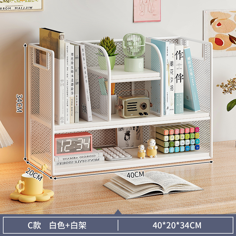 Estante de pie de escritorio Estante de piso pequeño de escritorio Estante de almacenamiento Hogar de varias capas Estante pequeño Estante en capas de acabado de archivos