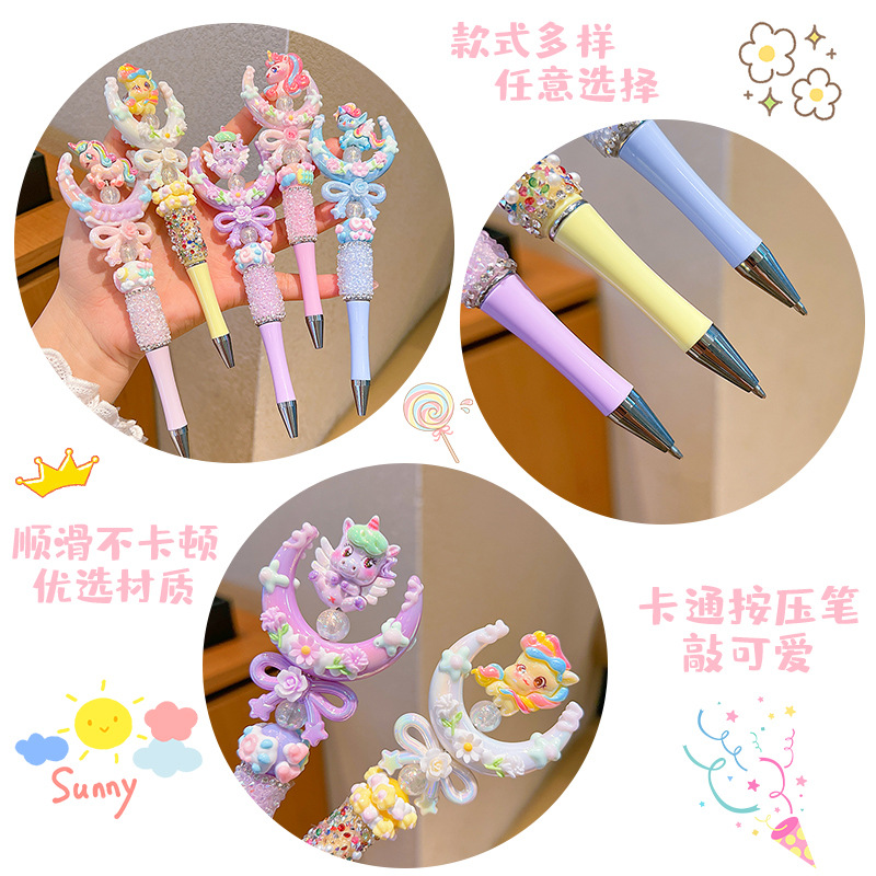 Pony Baoli bolígrafo giratorio para niños lindo bolígrafo de papelería de dibujos animados para estudiantes de escuela primaria