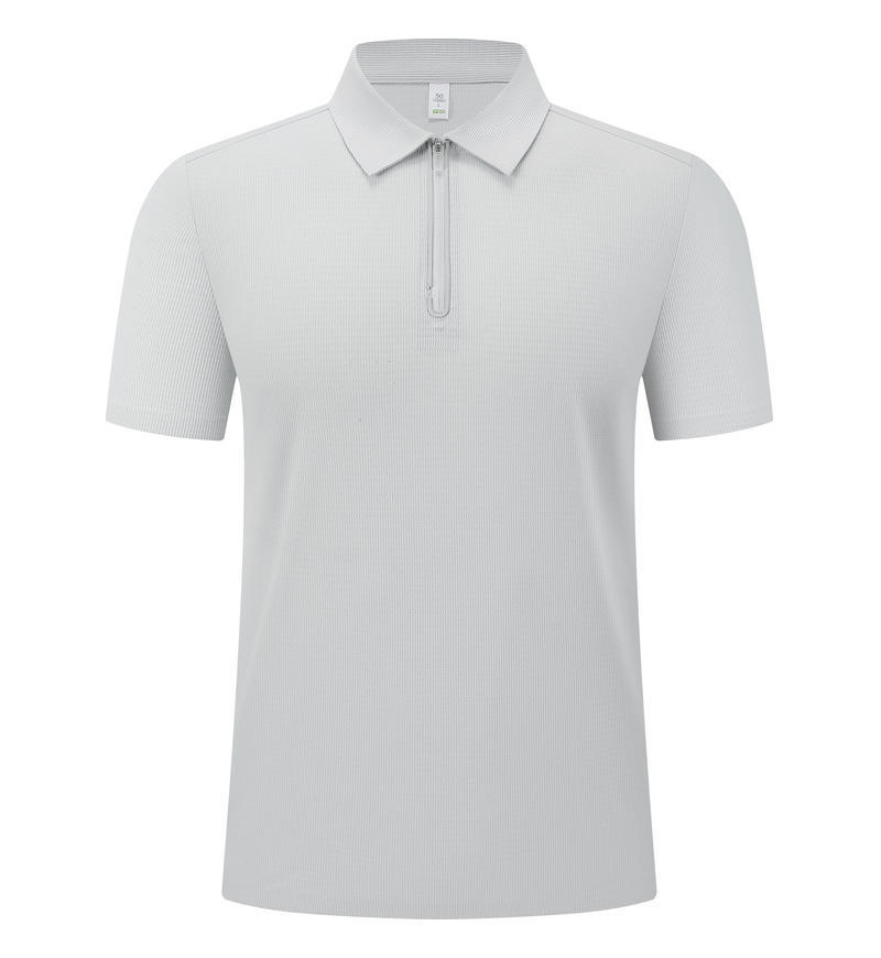Camisas de polo de alta gama personalizadas ropa de trabajo estereoscópica cremallera de malla de verano ropa de trabajo de manga corta logotipo personalizado