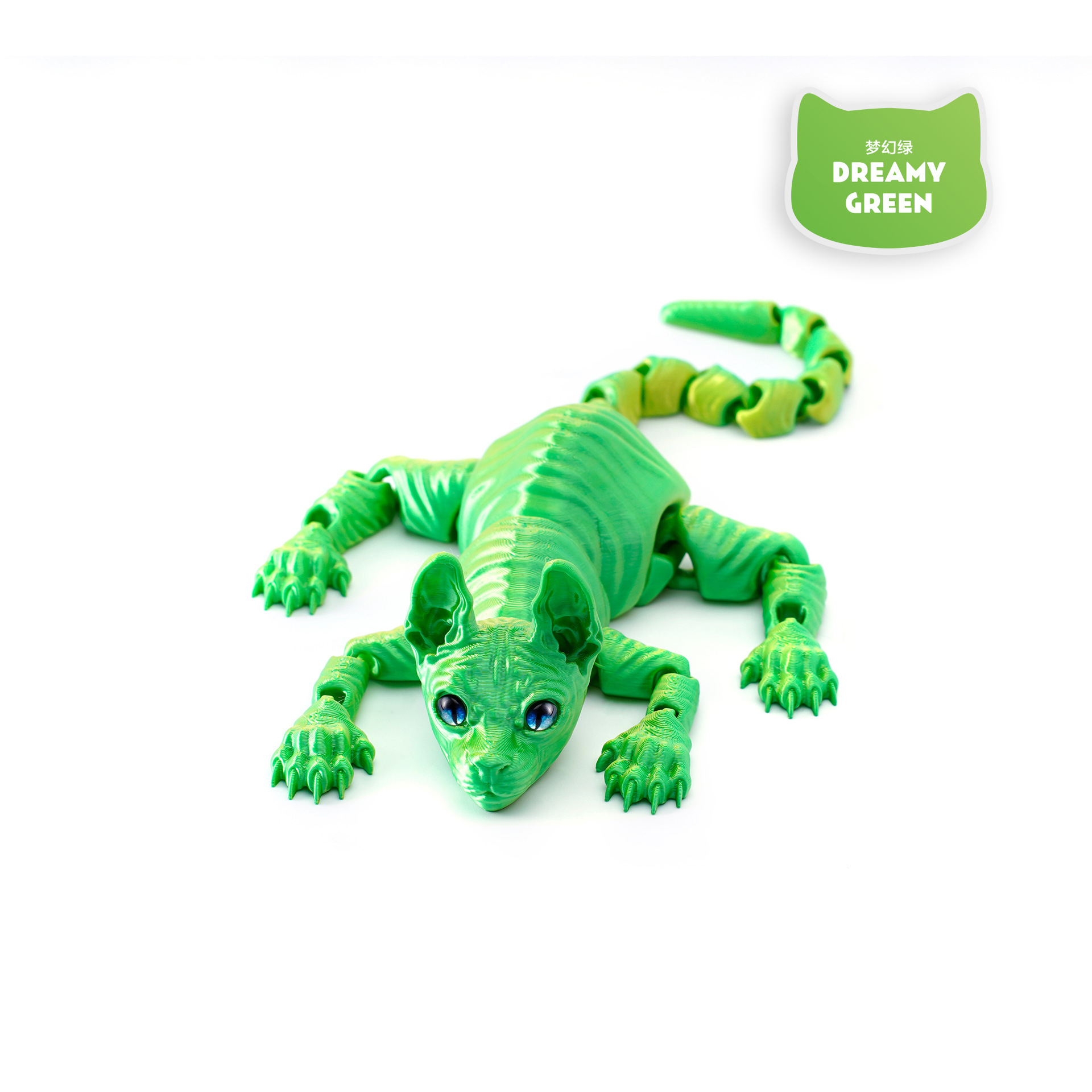 Impresión 3D Gato sin pelo Siamese adornos de gato Juguetes móviles Juguetes hechos a mano Juguetes impresos en 3D