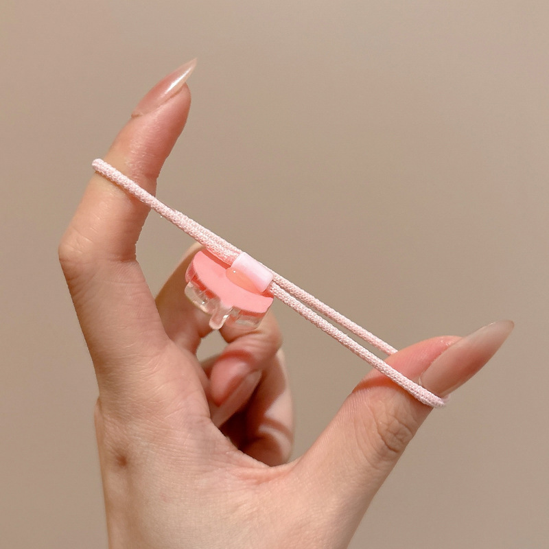 Niñas coloridas cuerdas de cabello anillo de cabello niños lindos dibujos animados cuerdas de cabello bebé alta elasticidad no lesiones correa de cabello tocado