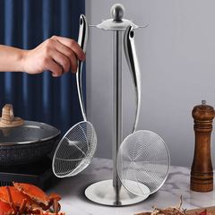 不鏽鋼撈餃子撈麵勺一體成型漏勺過濾網火鍋線漏油炸廚房笊籬