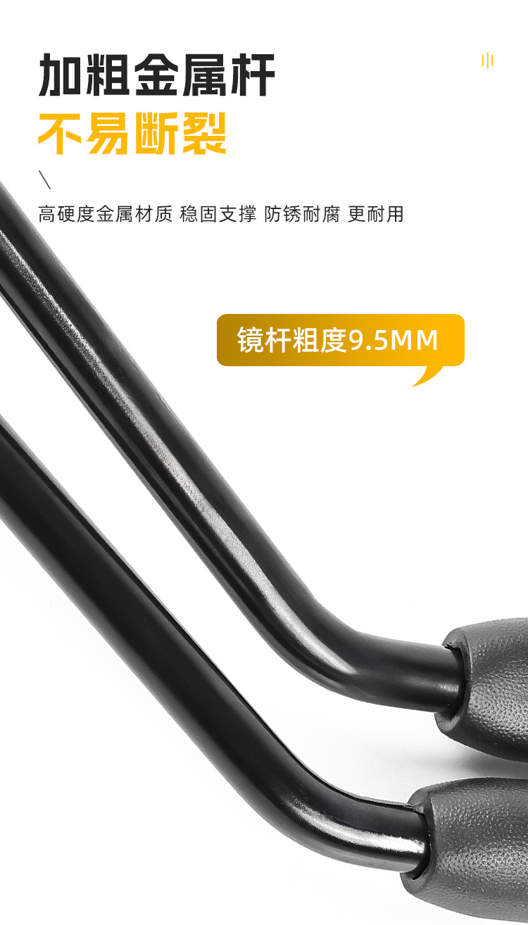 Suitable for Aima Yadi Electric Vehicles, Rearview Mirror, Universal Reflector for Electric Scooters, 8mm High-Definition Convex Reversing Mirror