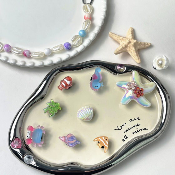 Cave Shoes Accessories Cute Resin DIY Shoe Buckle Accessories Buckle Shell Chain Starfish Accessories Buckle High Sense Shoe Flower