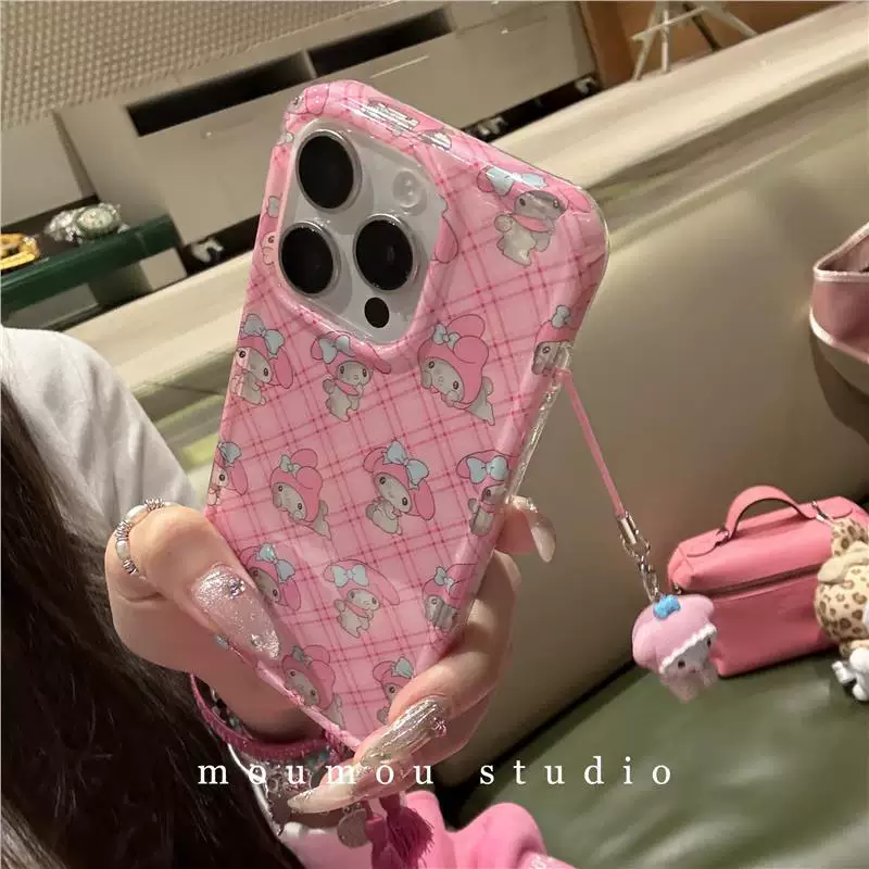 Apple, милый совместимый кролик, чехол для телефона, мультфильм iPhone 15, iPhone, 16promax