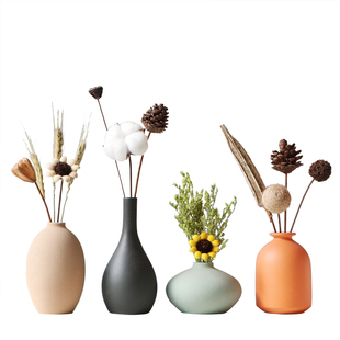 ✅ Small Dried Flowers Home Decoration Ornaments Morandi Ceramic Vase Living Room Tv Cabinet Flower Arrangement Scandinavian Style Ornaments Flowers