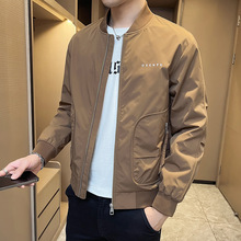 外套男装2023秋季新款青年男士休闲棒球领时尚简约潮流上衣夹克男