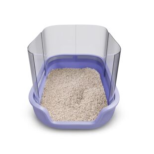 Cross-border in stock thickened 4-piece anti-cat urine cat litter splash cover cat litter basin baffle cat dustbin splash cover