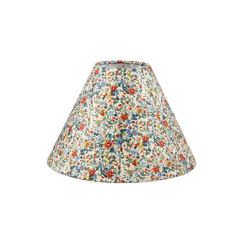 Lámpara de parche plano floral, tela, estilo artístico, pantalla de impresión de lunares, sala de estar, dormitorio, sala de estudio, lámpara de escritorio, lámpara de pared, lámpara de pie, pantalla de lámpara