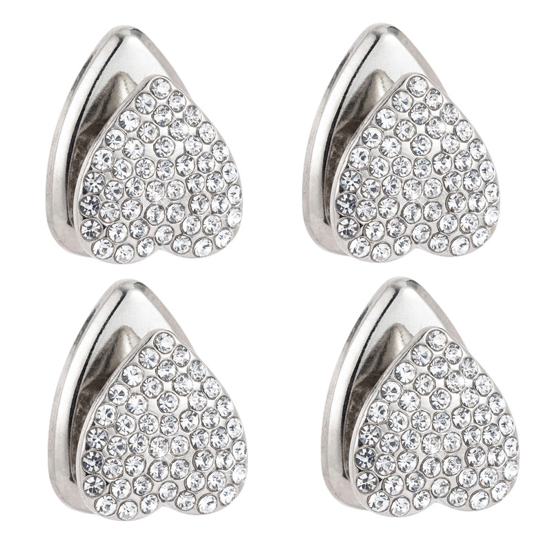 Diamond-Encrusted Car Hook, Heart-Shaped Zinc Alloy Adhesive Mini Hook for Car Use, Cross-Border Car Seat Back Small Hook Diamond-Encrusted Car Hook, Heart-Shaped Zinc Alloy Adhesive Mini Hook for Car Use, Cross-Border Car Seat Back Small Hook