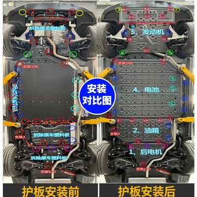 Underbody protection plate/engine baffle Extended-Range Version 235Km Special Chassis