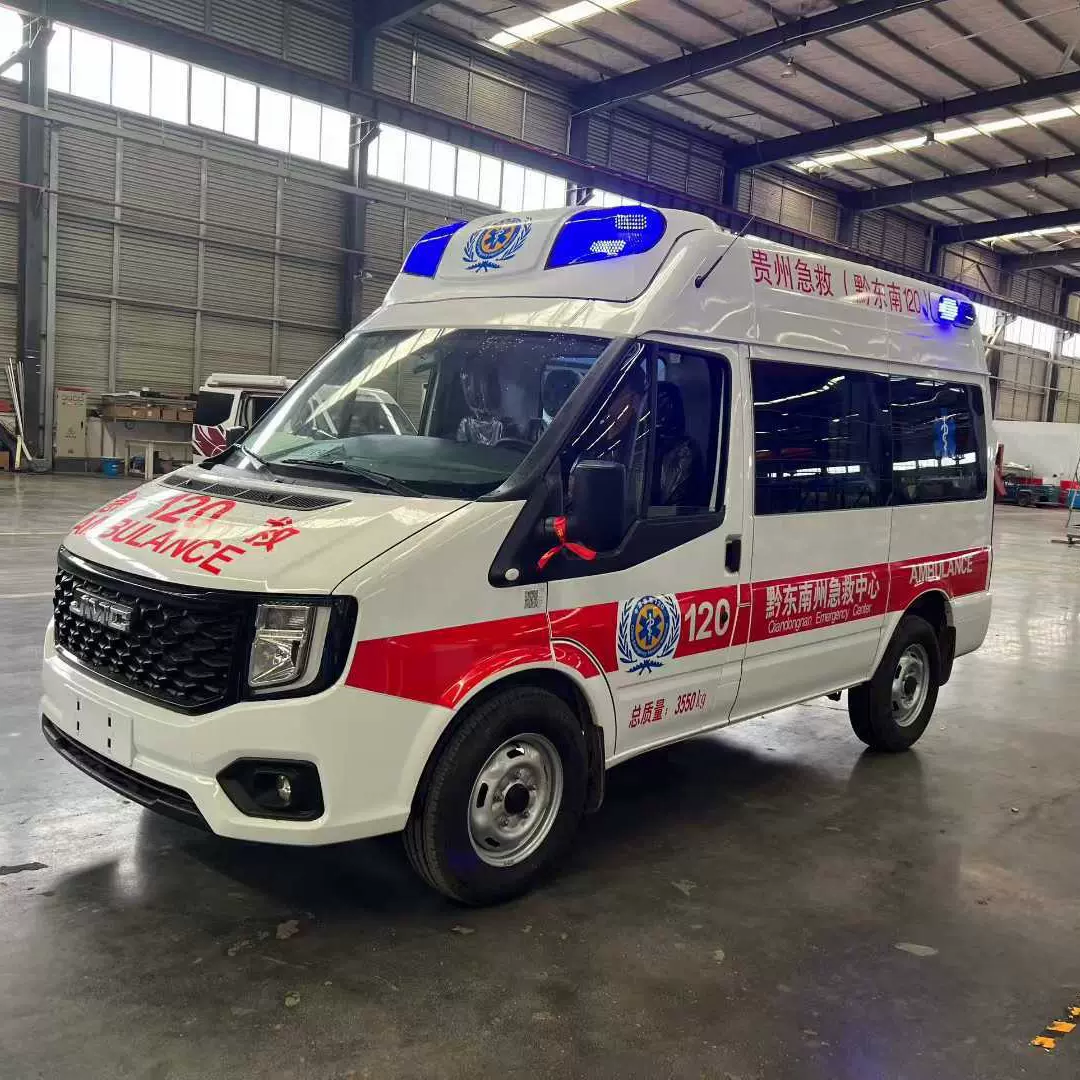 江铃福顺救护车长途救护车 检测车国六新款转运型监护型救护车
