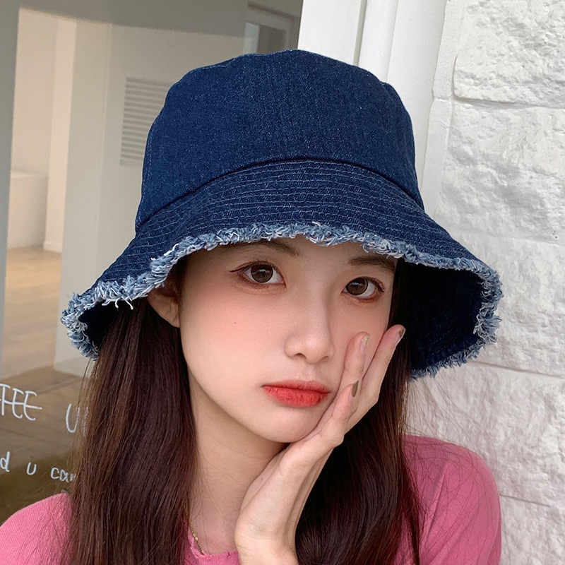 女性用の新しい夏のデニム盆地帽子、日よけと日焼け止め帽子、韓国スタイルのトレンディな日よけ帽子、顔を覆う、多用途のトレンディなブランド、顔を小さくする|undefined