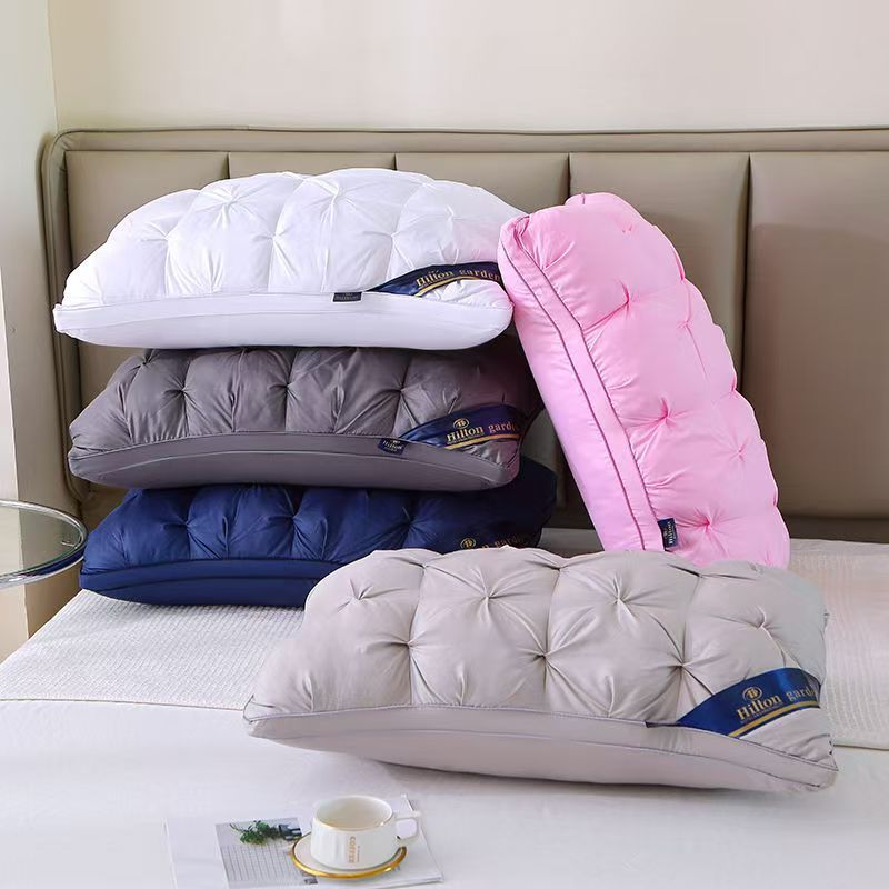 ツイストフラワー枕、高枕、崩れない、48*74cm、ホテル枕芯、首保護、睡眠補助枕芯、家庭用ペア、2個|undefined