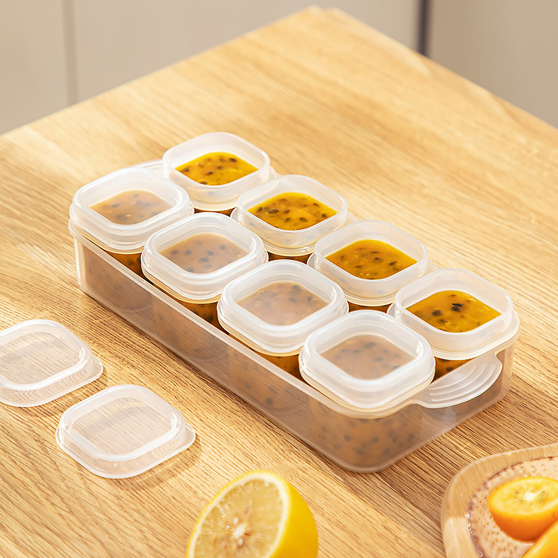 冷蔵庫ミニ収納ボックス透明蓋付き食品包装ボックス食品グレードのコンパートメント冷凍庫冷蔵庫収納クリッパーボックス|undefined