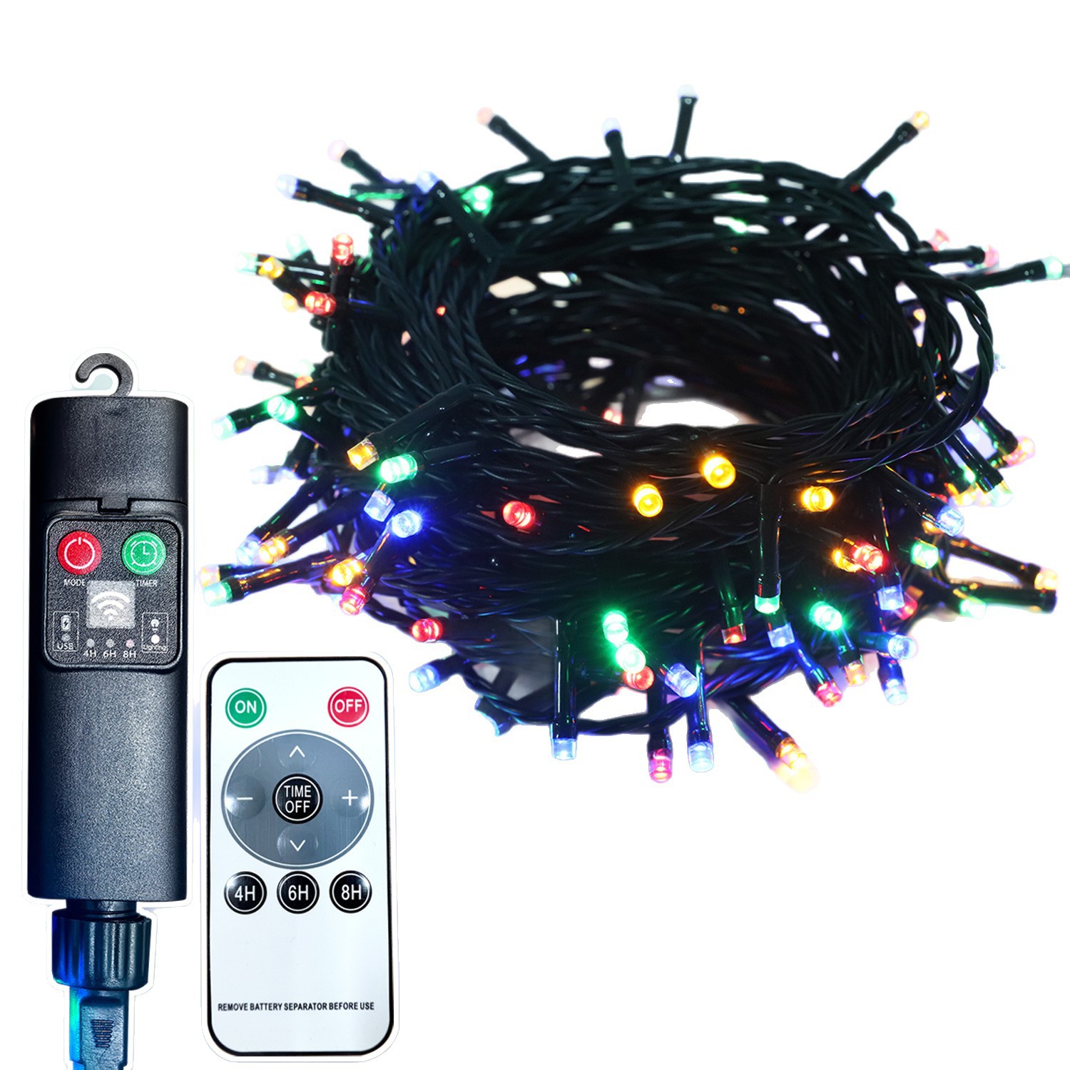 Lámpara de cadena de luz LED Gypsophila decoración de colores carga USB control remoto patio decoración de jardín festival de Navidad luces de cadena de colores