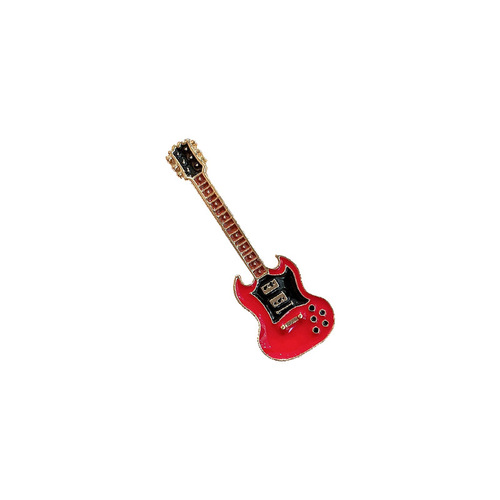 Retro enamel electric guitar brooch personalized musical instrument pin pipa violin metal badge clothing bag accessories