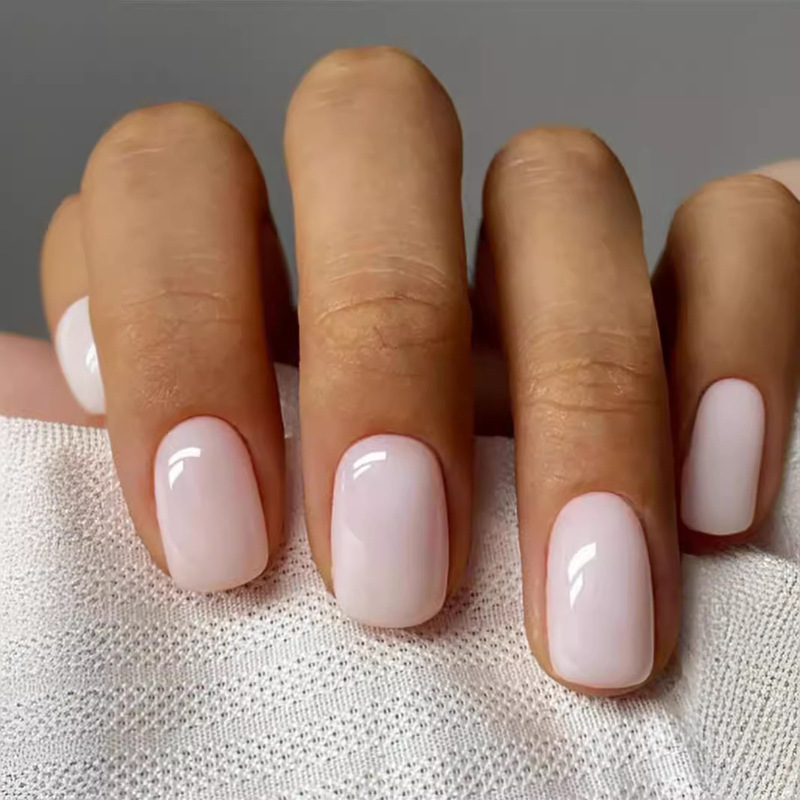 Foreign trade wear nail art fresh simple solid color nail patch nails White finished wholesale Foreign trade wear nail art fresh simple solid color nail patch nails White finished wholesale