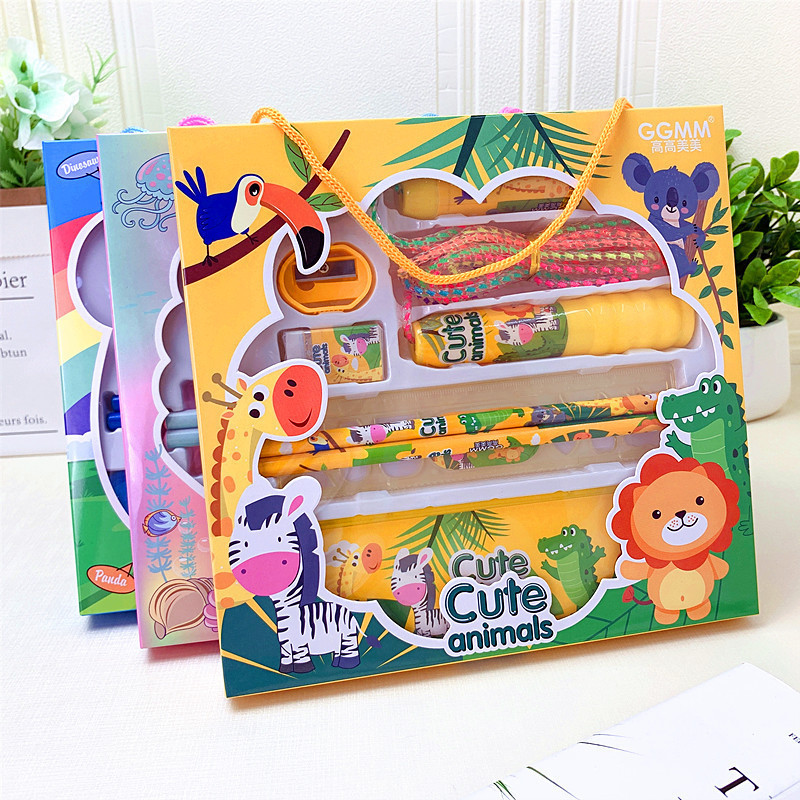 创意文具套装卡通小学生跳绳组合礼盒一二三年级学习用品礼物批发